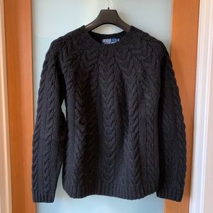 Polo lamb's wool & alpaca fisherman's sweater